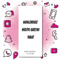 01 - Hediye Kartı (8 x 19 cm) Tasarla